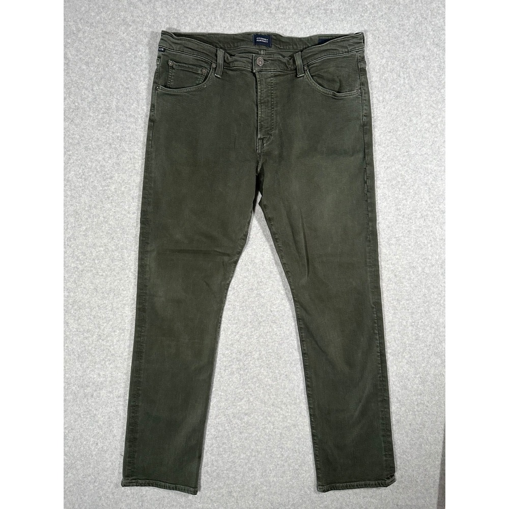 Citizens of Humanity The Gage Mens 36 Olive Green Slim Straight Pants 6180-1364